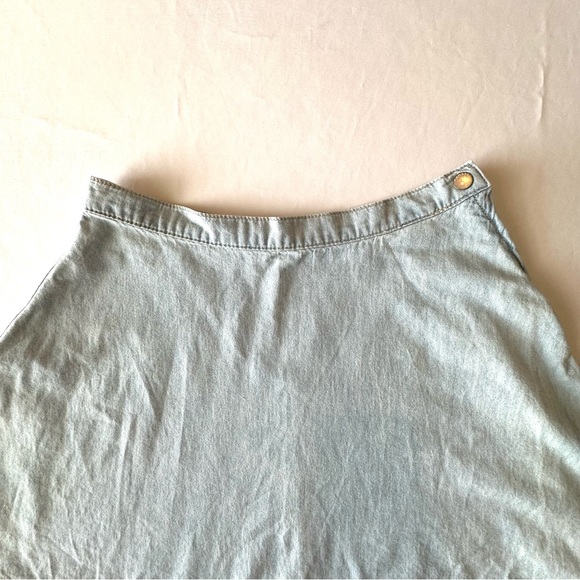 Garage Womens Skirt Light Wash Denim Side Zip 16” Long Lightweight Jean Size S - Picture 8 of 15